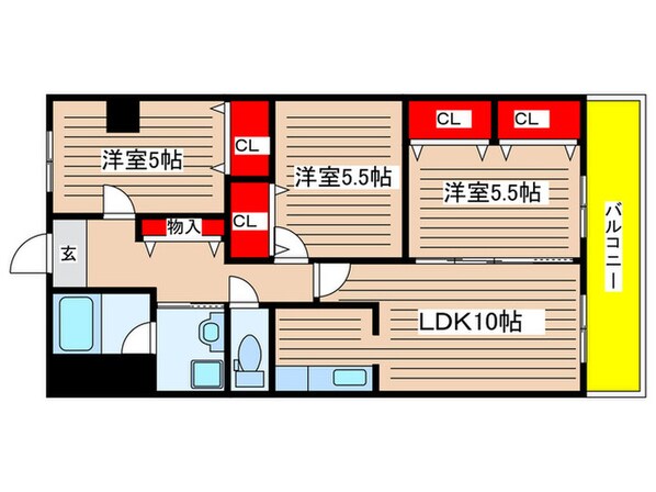 East Oneの物件間取画像